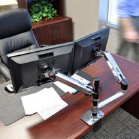 ergotron lx - Ergotron LX Series Dual Stacking Arm - 18.1 kg - 61 cm (24") - 75 x 75 mm - 100 x 100 mm Silver - 6 nuotrauka