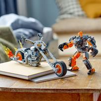 lego figureles - LEGO Marvel Tamsos baikerio robotas ir motociklas 76245 - 4 nuotrauka