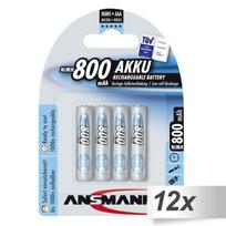 Ansmann 12x4 Ansmann maxE NiMH bat. Micro AAA 800 mAh