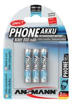 battery nimh - Ansmann 800 mAh DECT AAA Nikelio-metalo hidridas (NiMH) - 4 nuotrauka