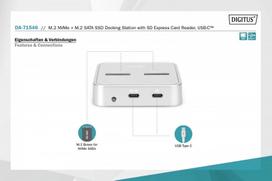 ssd skaitytuvas - DIGITUS NVMe Docking Station USB3.1 Gen2 - 5 nuotrauka