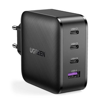 ikroviklis ugreen - UGREEN USB-A+3xUSB-C 65W GaN Tech Fast Wall Charger EU Black - 2 nuotrauka