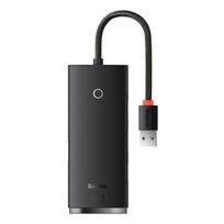 usb a sakotuvas - USB-A 4 prievadų 25cm, juodas - 1 nuotrauka