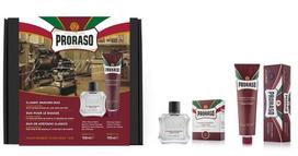 skutimosi aliejus - PRORASO Red Classic Shaving Duo 100ml Aftershave Balm Red 100 ml + Shaving Cream Red 150 ml Vyrams Balzamai po skutimosi - 1 nuotrauka