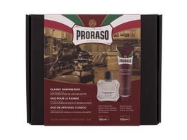 skutimosi aliejus - PRORASO Red Classic Shaving Duo 100ml Aftershave Balm Red 100 ml + Shaving Cream Red 150 ml Vyrams Balzamai po skutimosi - 2 nuotrauka