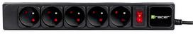 ilgintuvas 1.5 - TRACER PowerGear 1.5 m Black 5 sockets - 2 nuotrauka