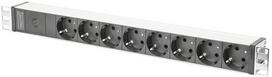 DIGITUS Outlet stripe 8x alu Schuko
