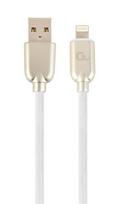 apple laidu - Gembird USB To Lightning Premium Rubber White 2m - 1 nuotrauka