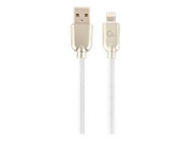 apple laidu - Gembird USB To Lightning Premium Rubber White 2m - 2 nuotrauka