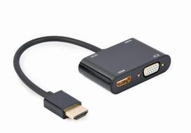 hdmi to vga - GEMBIRD A-HDMIM-HDMIFVGAF-01 - 1 nuotrauka