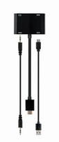 hdmi to vga - GEMBIRD A-HDMIM-HDMIFVGAF-01 - 3 nuotrauka
