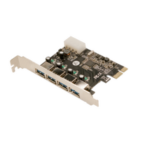 pci express kabelis - LogiLink USB3.0 4-Port PCI-Express Card PC0057 - 2 nuotrauka