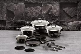 berlingerhaus puodai - Berlinger Haus Black Silver BH-6155, 160 - 280 mm, 1.2 - 6.1 l, 15 vnt. - 3 nuotrauka