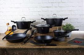 berlingerhaus puodai - Berlinger Haus Black Silver BH-6155, 160 - 280 mm, 1.2 - 6.1 l, 15 vnt. - 4 nuotrauka