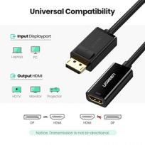 displayport hdmi adapteri - UGREEN MM137 DisplayPort (male)  - HDMI (female) Adapter 4K (black) - 6 nuotrauka