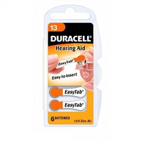 Duracell Activeair DA13 Hearing Aid Battery 6x