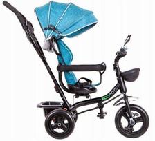 triratukas - EcoToys Three-wheeled Bike Rotated Blue - 1 nuotrauka