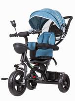 triratukas - EcoToys Three-wheeled Bike Rotated Blue - 2 nuotrauka