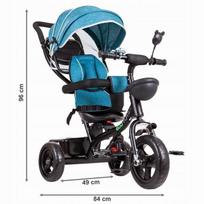 triratukas - EcoToys Three-wheeled Bike Rotated Blue - 6 nuotrauka