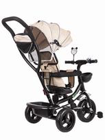 triratukas - Triratukas EcoToys Three-wheeled Bike Beige - 5 nuotrauka