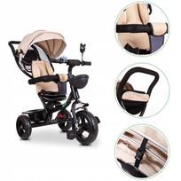 triratukas - Triratukas EcoToys Three-wheeled Bike Beige - 7 nuotrauka