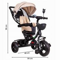 triratukas - Triratukas EcoToys Three-wheeled Bike Beige - 9 nuotrauka