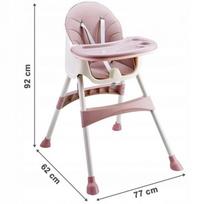 maitinimo kedute 2in1 - EcoToys Feeding Chair 2in1 Pink - 5 nuotrauka