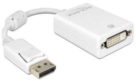 displayport to dvi - Delock Adapter Displayport to DVI-I White 0.2m - 1 nuotrauka