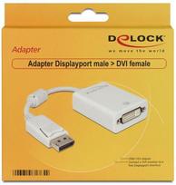 displayport to dvi - Delock Adapter Displayport to DVI-I White 0.2m - 2 nuotrauka