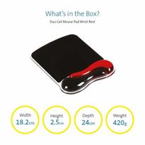 mouse pad gel - Kensington Duo Gel Mouse Pad Black/Red - 7 nuotrauka