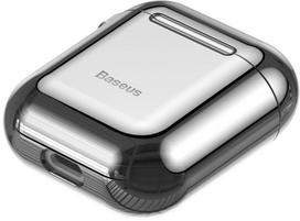 ausines apple airpod - Baseus Metallic Shining AirPod silicone case Silver - 4 nuotrauka