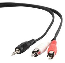 3.5 mm to 3.5 mm kabelis - Gembird Cable AUDIO 3.5mm - 2 PHONO 5m - 1 nuotrauka