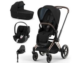 vezimeliai - Cybex Priam V4 Deep Black 4in1 Rose Gold - 1 nuotrauka