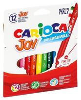 markeriai flomasteriai - Flomasteriai Carioca Joy, 12 spalvų - 1 nuotrauka