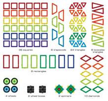geosmart - GEOSMART magnetinis konstruktorius su RC Geo Educational Set 100 pcs., GEO600 - 2 nuotrauka
