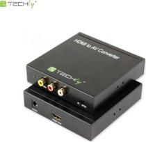hdmi video audio - Techly HDMI į RCA Composite video + audio L/R - 1 nuotrauka