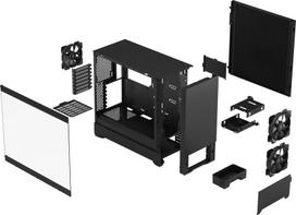 mini itx korpusas - Fractal Design Pop Silent TG Clear Tint Black - 10 nuotrauka