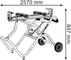 pjuklo stalas - GTA 2500 Darbo stalas 0601B12100 Bosch - 2 nuotrauka