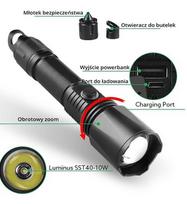 led prozektoriai - Libox  LB0109 NEW Black Hand flashlight LED - 9 nuotrauka
