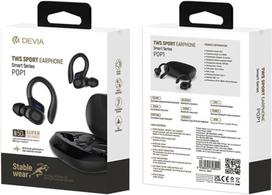 bluetooth ausines - Devia POP1 TWS, juoda - 5 nuotrauka