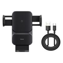 qi wireless charging - Baseus Wisdom car  mount with Qi inductive charger (black) - 2 nuotrauka