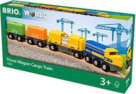 brio traukinys - Brio World Cargo Train 33982, įvairių spalvų - 5 nuotrauka
