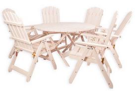 Folkland Timber Folding Garden Set Canada 6 Brown Nut