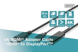 hdmi to displayport kabelis - ASSMANN AK-330111-020-S - 6 nuotrauka