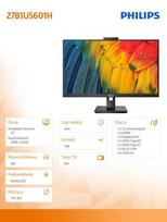 qhd monitorius' - Philips 27B1U5601H/00 - 8 nuotrauka
