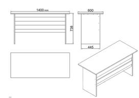 baltas stalas darbui - Kalune Design VO16 W, balta, 60 x 140 x 73.8 cm - 7 nuotrauka