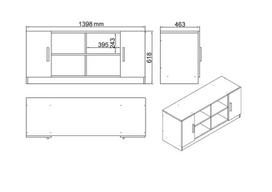 baltas stalas darbui - Kalune Design VO16 W, balta, 60 x 140 x 73.8 cm - 11 nuotrauka