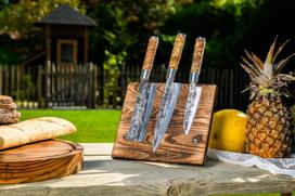 japoniskas peilis - Santoku Style De Vie VG10 Forged, medis/japoniškas plienas - 4 nuotrauka
