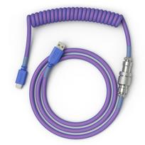 Kabelis Glorious PC Gaming Race GLO-CBL-COIL-NEBULA, USB-C to USB-A, violetinė, 1.37 m