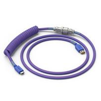 glorious laidas - Kabelis Glorious PC Gaming Race GLO-CBL-COIL-NEBULA, USB-C to USB-A, violetinė, 1.37 m - 2 nuotrauka